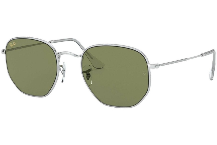 Okulary przeciwsłoneczne Ray-Ban Hexagonal RB3548 91984E Pilotki (Aviator) Srebrne