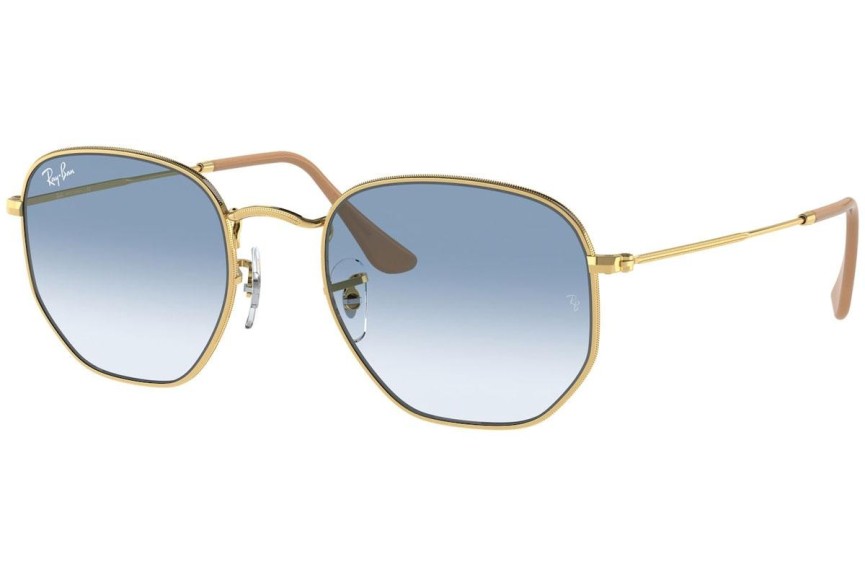 Okulary przeciwsłoneczne Ray-Ban Hexagonal RB3548 001/3F Pilotki (Aviator) Złote