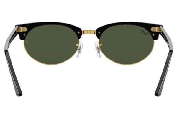 Okulary przeciwsłoneczne Ray-Ban Clubmaster Oval RB3946 130331 Browline Czarne