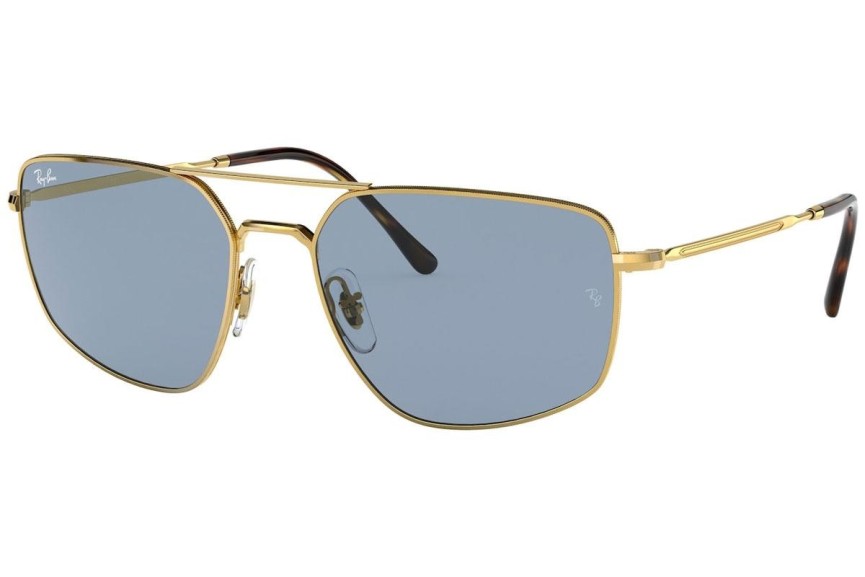 Okulary przeciwsłoneczne Ray-Ban RB3666 001/62 Prostokątne Złote