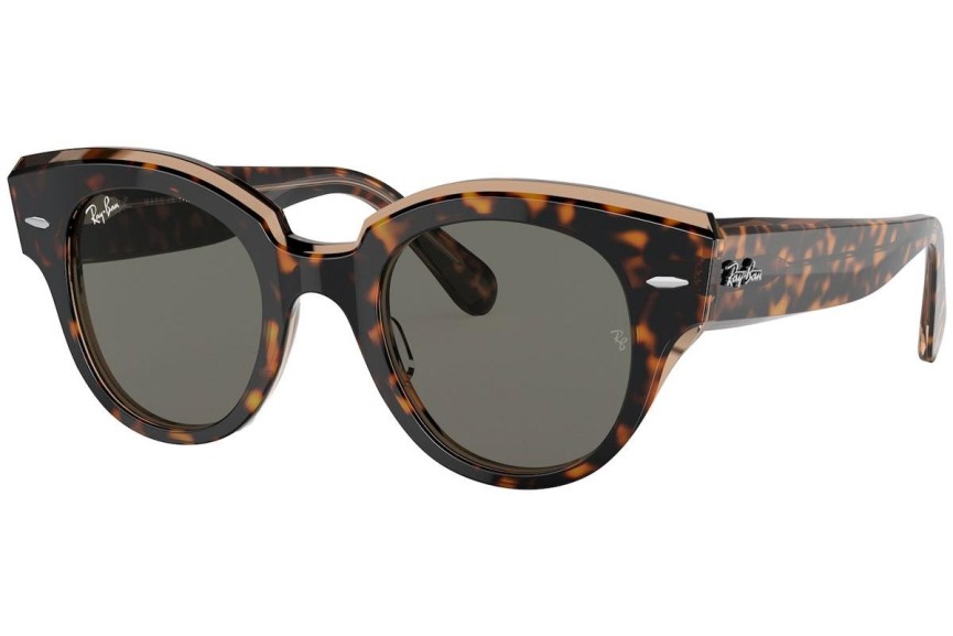Okulary przeciwsłoneczne Ray-Ban Roundabout RB2192 1292B1 Okrągłe Havana
