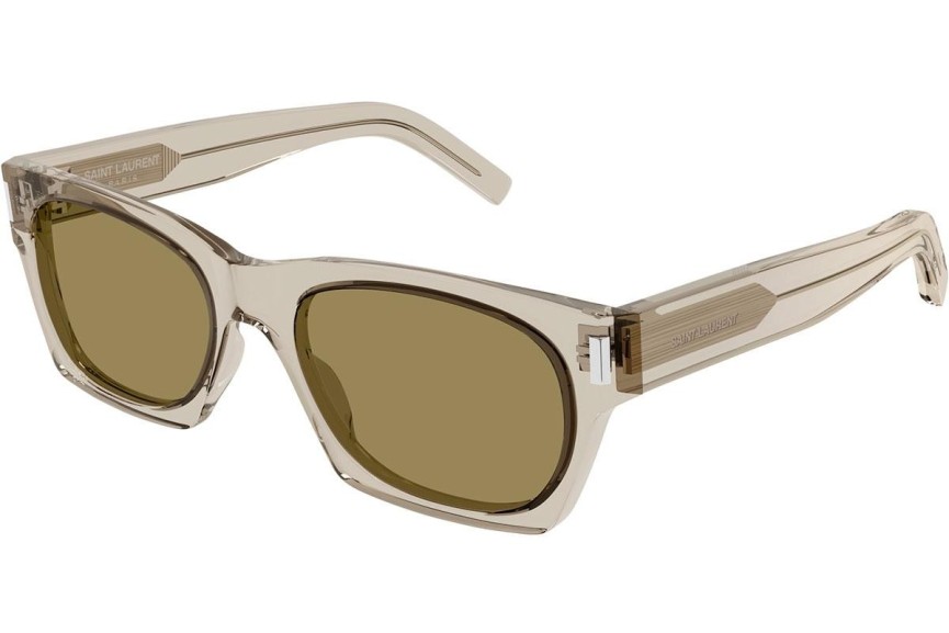 Okulary przeciwsłoneczne Saint Laurent SL402 018 Kwadratowe Beżowe