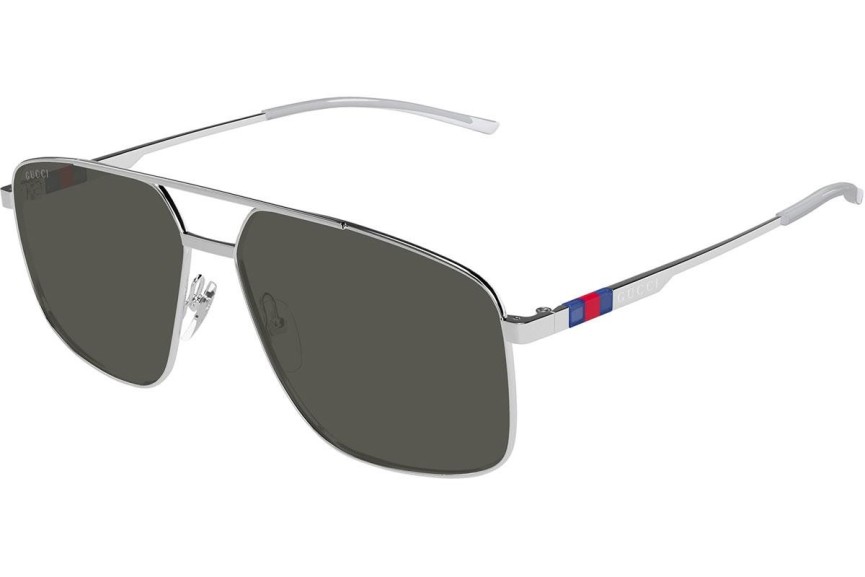 Okulary przeciwsłoneczne Gucci GG1676S 001 Pilotki (Aviator) Srebrne