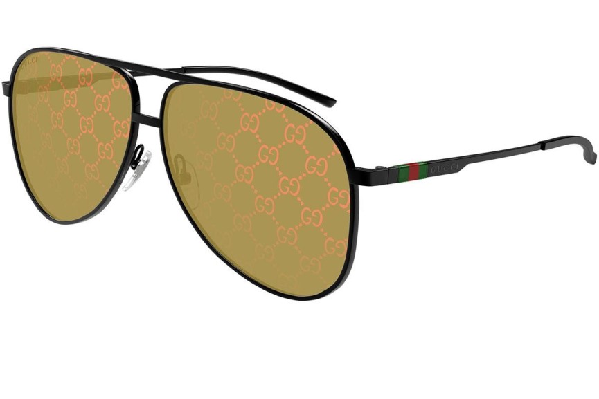 Okulary przeciwsłoneczne Gucci GG1677S 005 Pilotki (Aviator) Czarne