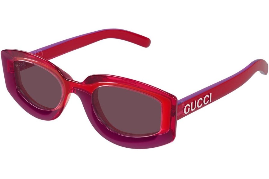 Okulary przeciwsłoneczne Gucci GG1719S 004 Prostokątne Czerwone