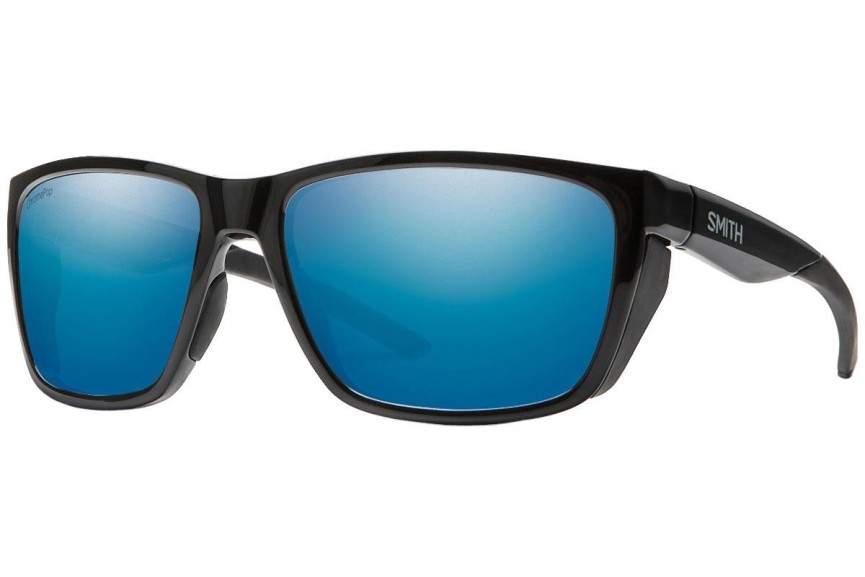 Okulary przeciwsłoneczne Smith LONGFIN 807/QG Polarized Kwadratowe Czarne