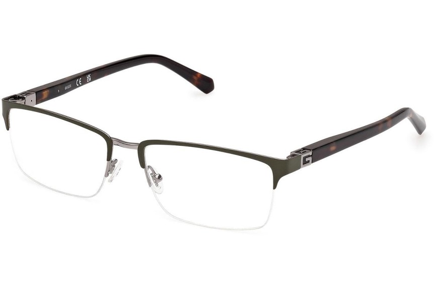 Okulary korekcyjne Guess GU50191 097 Prostokątne Zielone