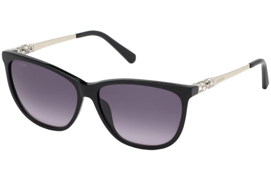 Okulary przeciwsłoneczne Swarovski SK0225 01B Kwadratowe Czarne