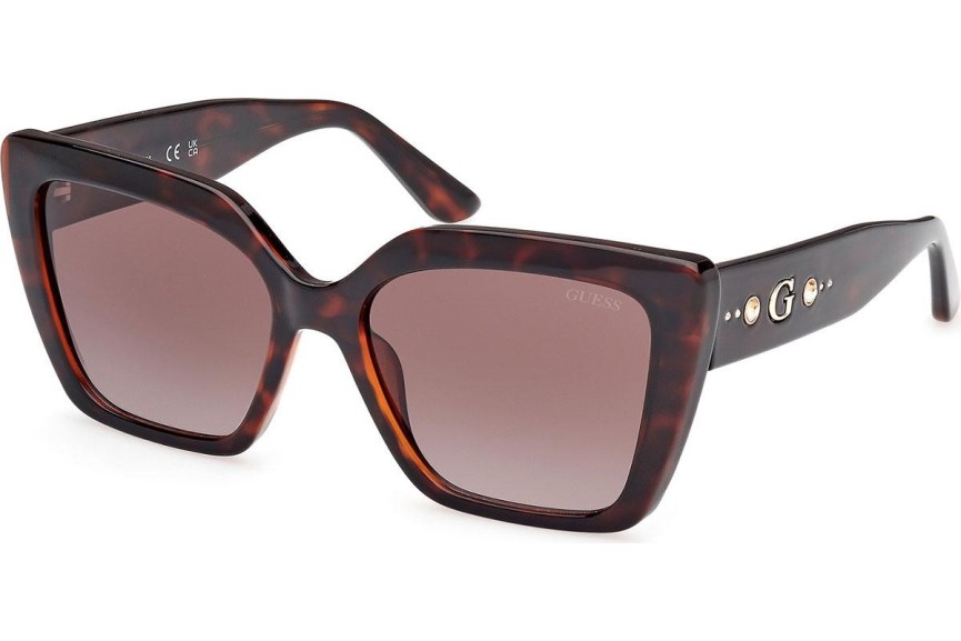 Okulary przeciwsłoneczne Guess GU00162 52F Kocie oczy Havana