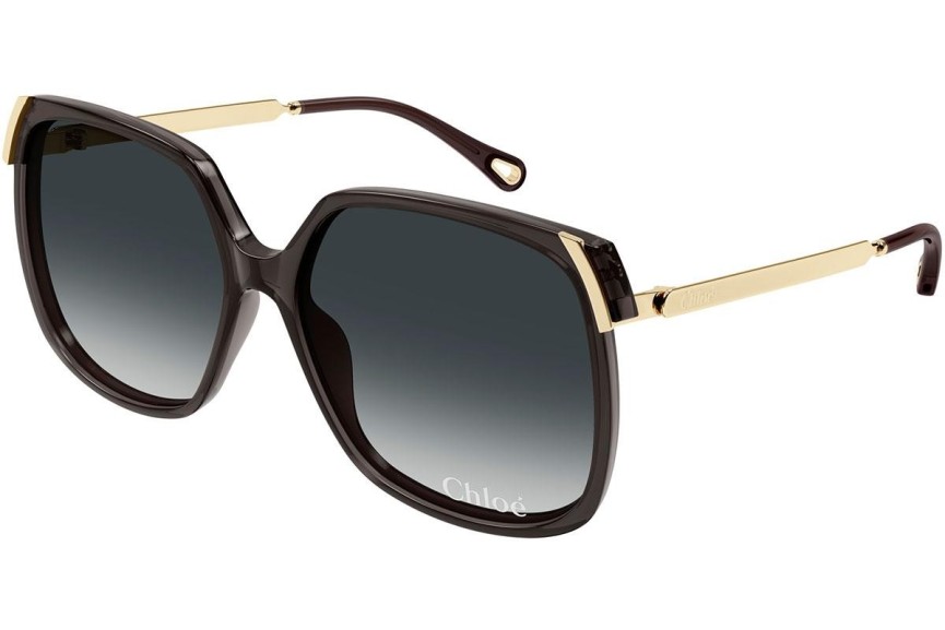 Okulary przeciwsłoneczne Chloe CH0286S 001 Kocie oczy Szare