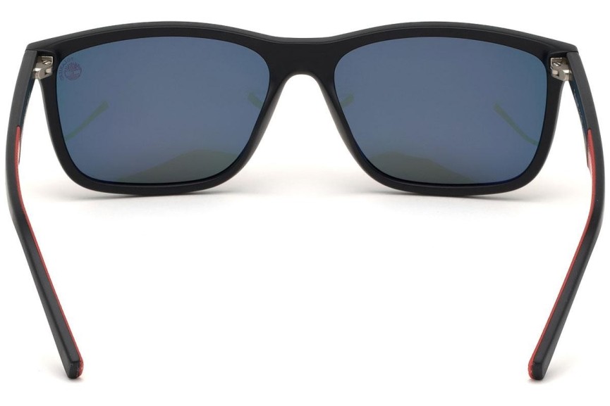 Okulary przeciwsłoneczne Timberland TB9174 02D Polarized Prostokątne Czarne