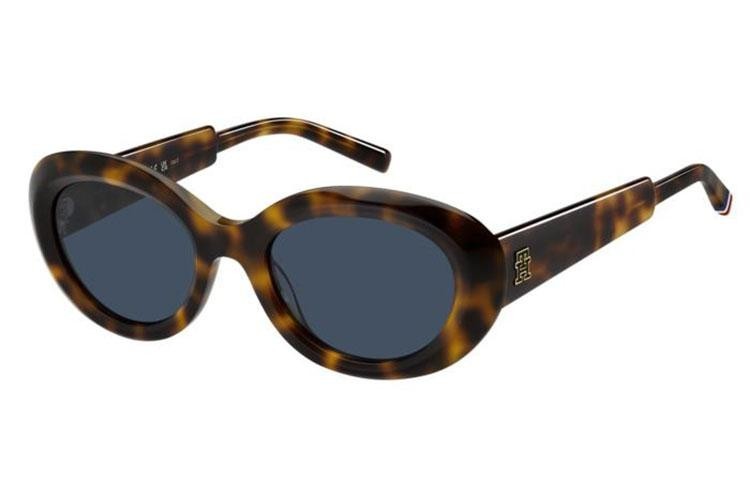 Ochelari de soare Tommy Hilfiger TH2207/S 05L/KU Ovali Havana