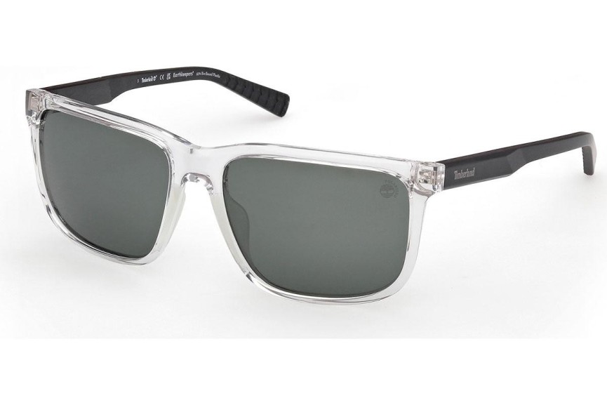 Okulary przeciwsłoneczne Timberland TB00037 26R Polarized Kwadratowe Przezroczyste