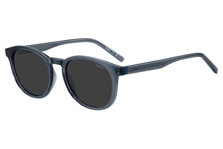 Okulary przeciwsłoneczne HUGO HG1357/S PJP/IR Kwadratowe Niebieskie
