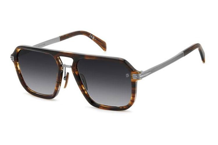 Okulary przeciwsłoneczne David Beckham DB7136/S 6C5/9O Kwadratowe Havana