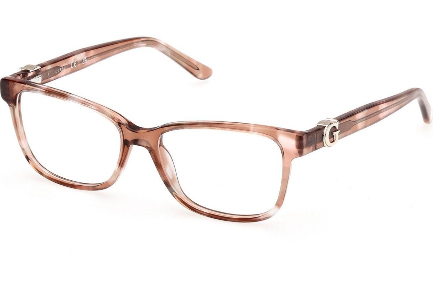 Okulary korekcyjne Guess GU50227 059 Kwadratowe Brązowe