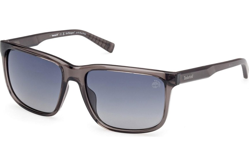 Okulary przeciwsłoneczne Timberland TB00037 20D Polarized Kwadratowe Szare