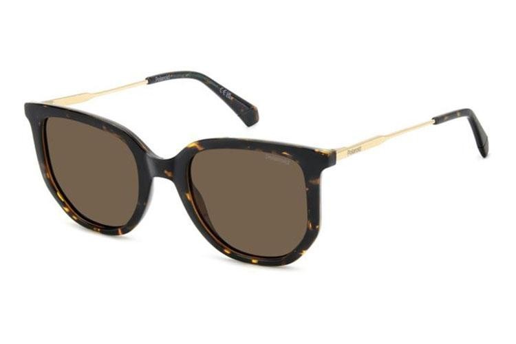 Okulary przeciwsłoneczne Polaroid PLD4185/S/X 086/SP Polarized Kocie oczy Havana