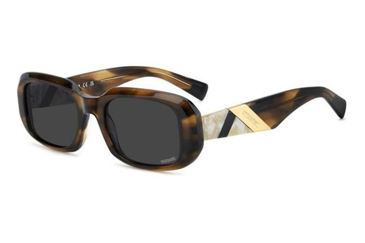 Okulary przeciwsłoneczne Missoni MIS0220/S KVI/IR Prostokątne Havana