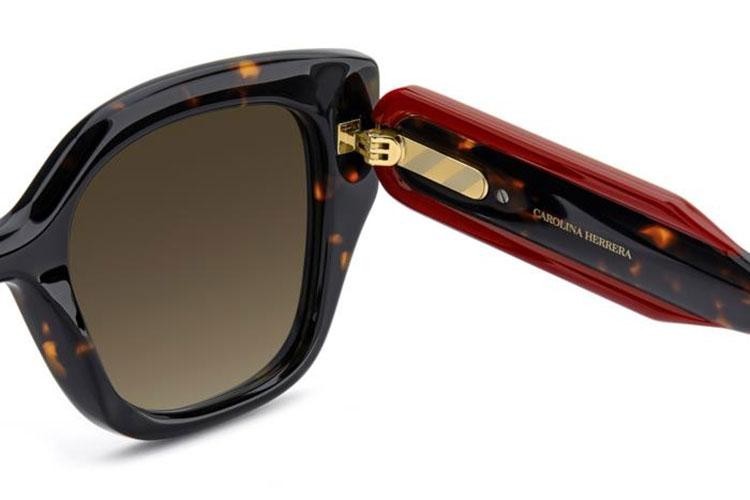 Ochelari de soare Carolina Herrera HER0312/S 086/HA Cat Eye Havana