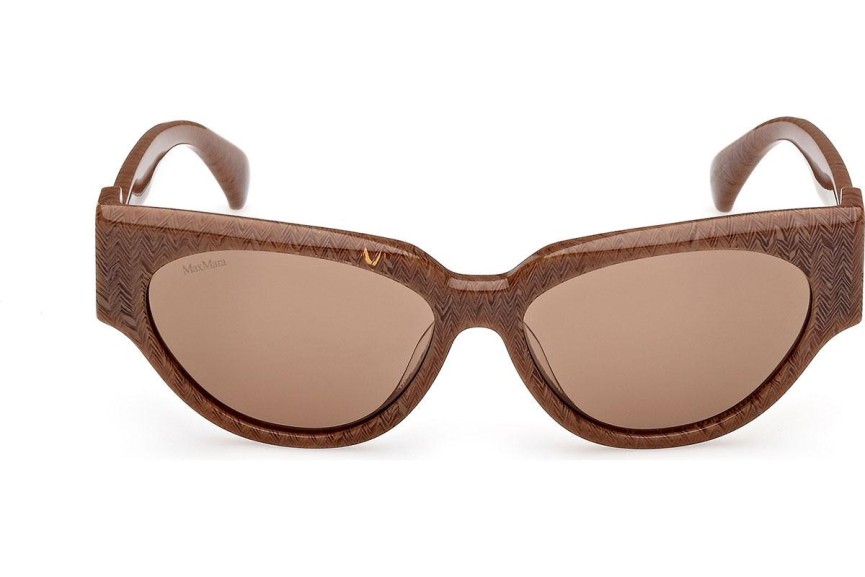 Okulary przeciwsłoneczne Max Mara Clip-1 MM0139 56E Kocie oczy Havana