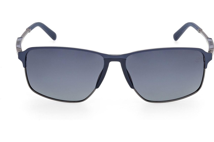 Слънчеви очила Timberland TB00040 91D Polarized Правоъгълни Синя