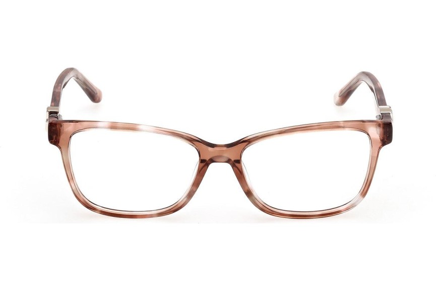 Okulary korekcyjne Guess GU50227 059 Kwadratowe Brązowe