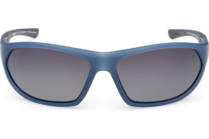 Zonnebril Timberland TB00035 91D Polarized Rechthoekige Blauw