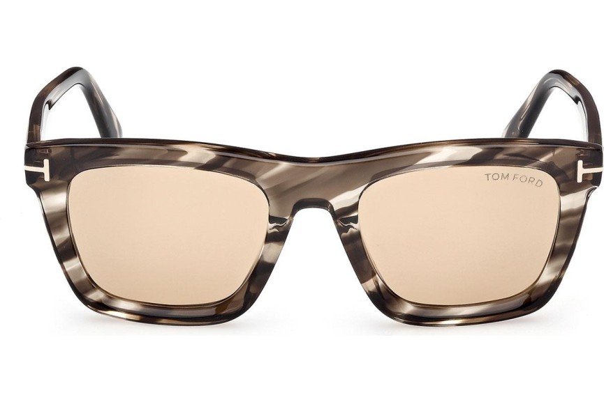 Okulary przeciwsłoneczne Tom Ford Lelio FT1207 56E Kwadratowe Szare