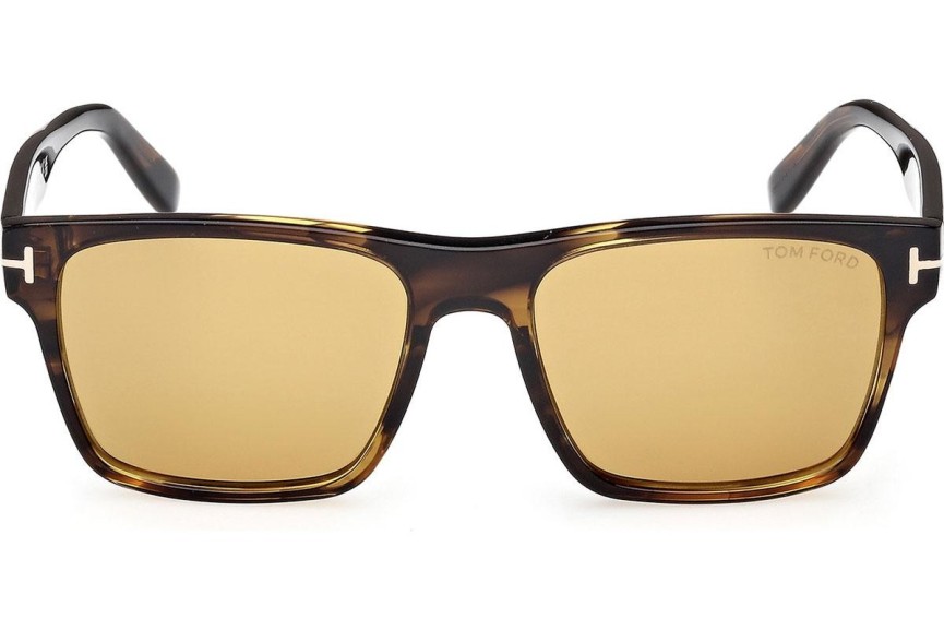 Solbriller Tom Ford Calder FT1205 56E Firkantet Havana