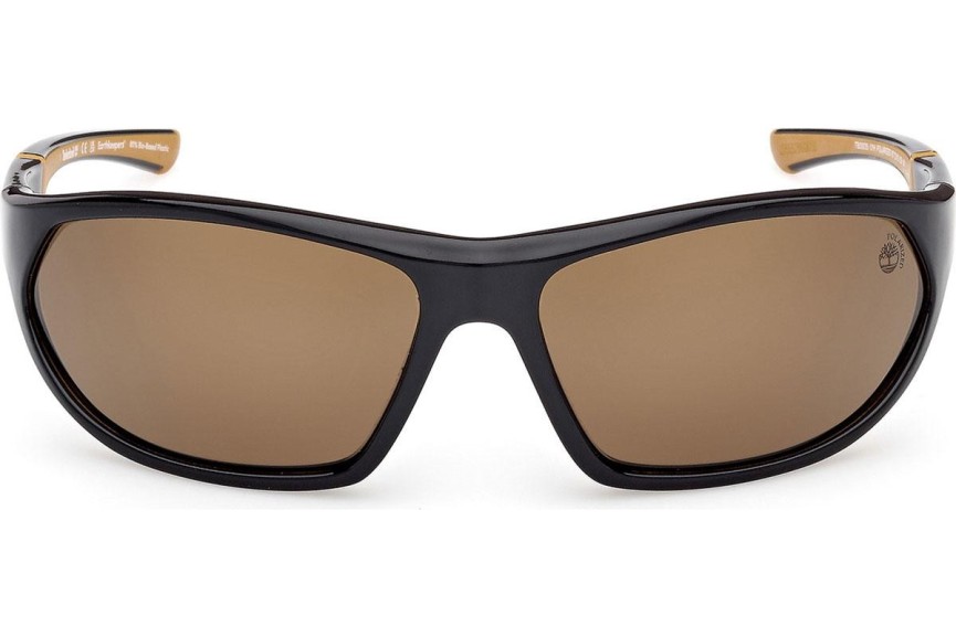 Zonnebril Timberland TB00035 01H Polarized Rechthoekige Zwart