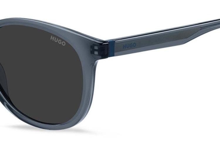 Okulary przeciwsłoneczne HUGO HG1357/S PJP/IR Kwadratowe Niebieskie