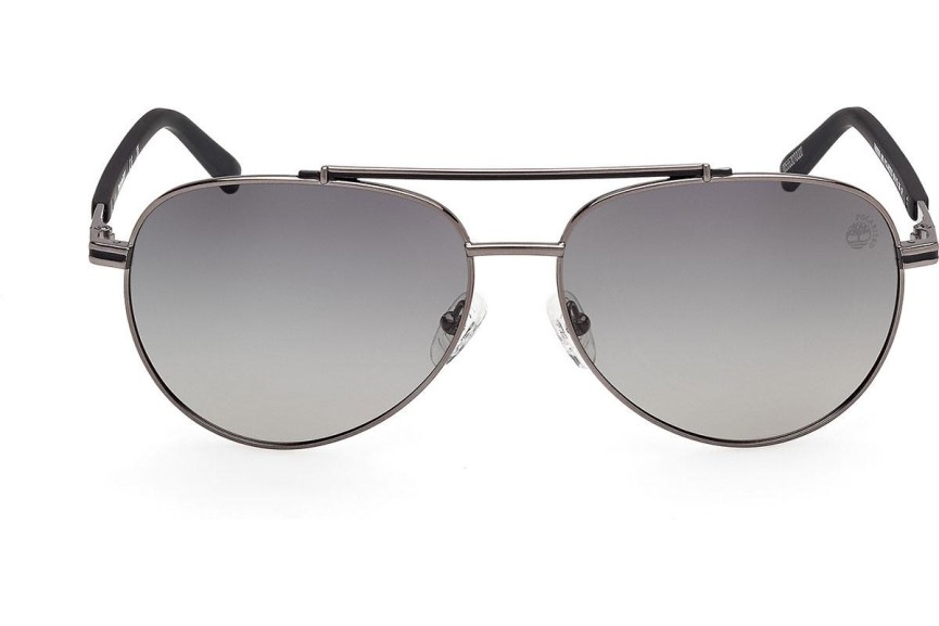 Okulary przeciwsłoneczne Timberland TB00039 08D Polarized Pilotki (Aviator) Szare