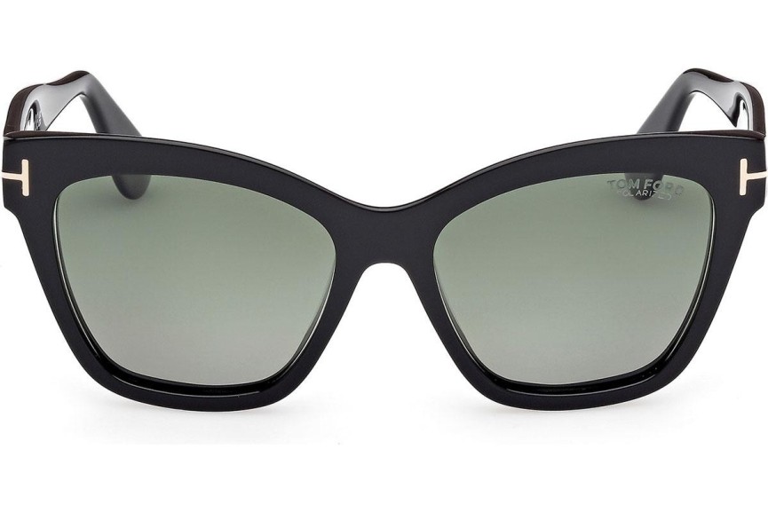 Слънчеви очила Tom Ford Elvira FT1217 01R Polarized Око на котка Черна