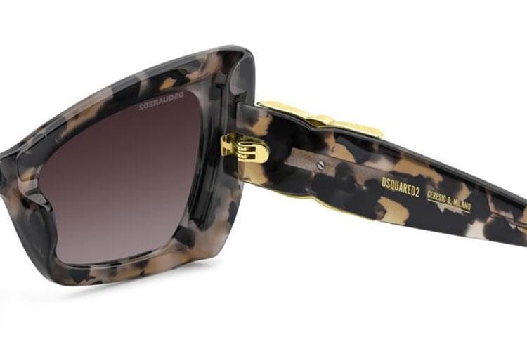 Okulary przeciwsłoneczne Dsquared2 D20170/S 086/3X Kocie oczy Havana