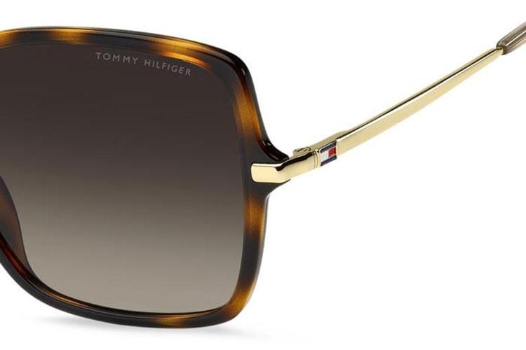 Okulary przeciwsłoneczne Tommy Hilfiger TH2220/S 086/HA Kwadratowe Havana