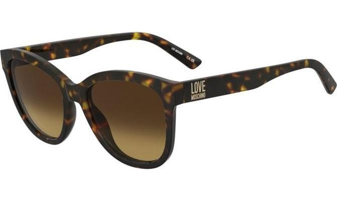 Okulary przeciwsłoneczne Love Moschino MOL089/S 086/5U Kocie oczy Havana