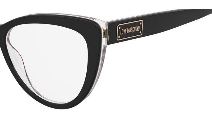 Okulary korekcyjne Love Moschino MOL649 UYY Kocie oczy Czarne