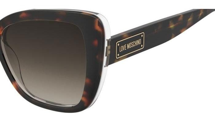 Okulary przeciwsłoneczne Love Moschino MOL083/S 2VL/HA Kocie oczy Havana
