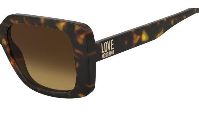 Okulary przeciwsłoneczne Love Moschino MOL090/S 086/5U Kocie oczy Havana