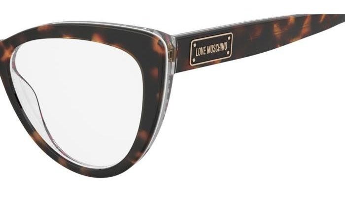 Okulary korekcyjne Love Moschino MOL649 2VL Kocie oczy Havana