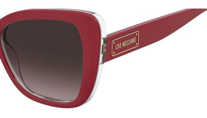 Okulary przeciwsłoneczne Love Moschino MOL083/S SSC/HA Kocie oczy Czerwone