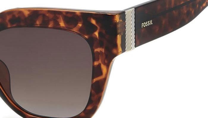 Okulary przeciwsłoneczne Fossil FOS2151/G/S 086/HA Kocie oczy Havana