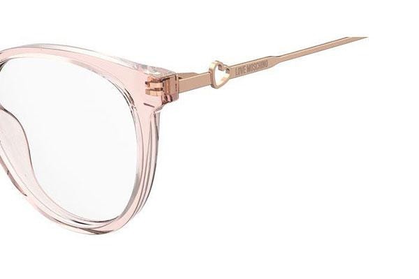 Okulary korekcyjne Love Moschino MOL618/TN 35J Kocie oczy Różowe