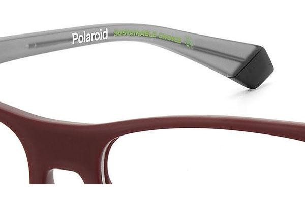 Okulary korekcyjne Polaroid PLDD514 LHF Prostokątne Czerwone