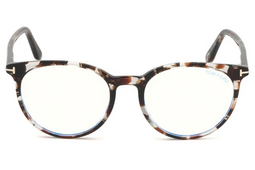 Okulary korekcyjne Tom Ford FT5575-B 055 Okrągłe Havana
