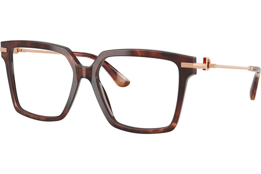 Okulary korekcyjne Dolce & Gabbana DG3397 3222 Kwadratowe Havana