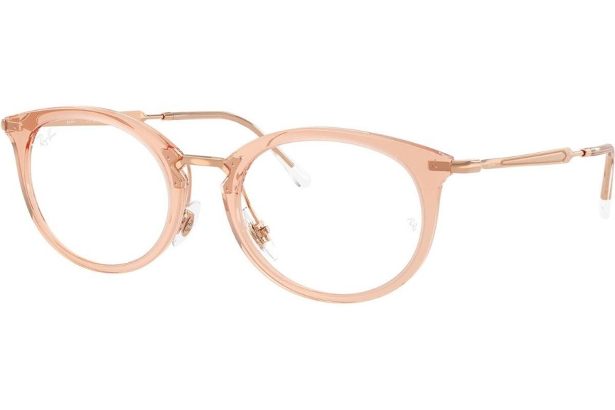Okulary korekcyjne Ray-Ban RX7255 8124 Okrągłe Różowe