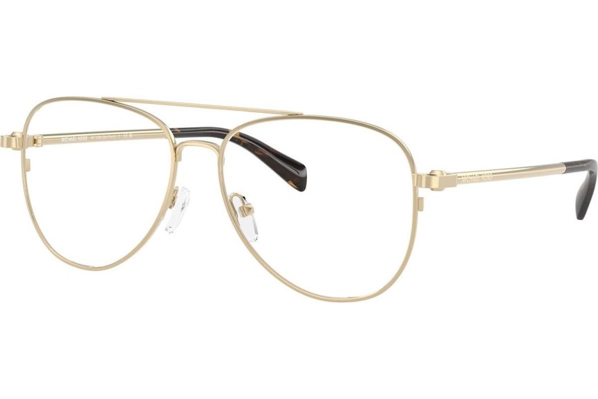 Okulary korekcyjne Michael Kors Sao Paulo MK3089 1014 Pilotki (Aviator) Złote