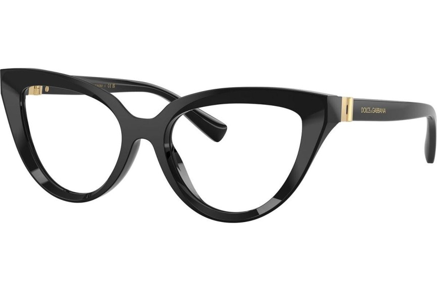 Okulary korekcyjne Dolce & Gabbana DG3414 501 Kocie oczy Czarne
